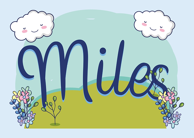 MILES Baby Name Sign Gift