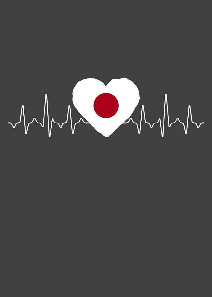 Japan Heartbeat Flag