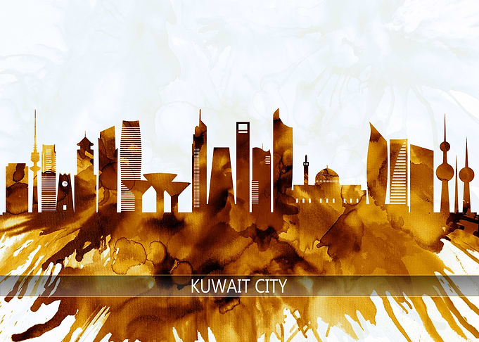 Kuwait City Kuwait Skyline