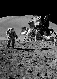 on the Moon BW