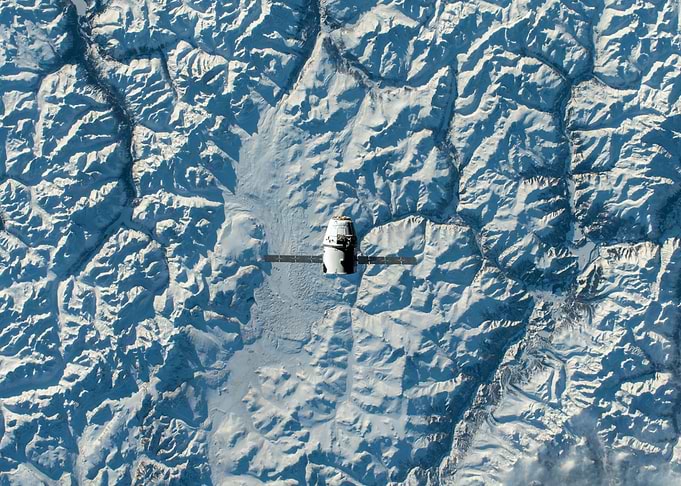 SpaceX Dragon in orbit