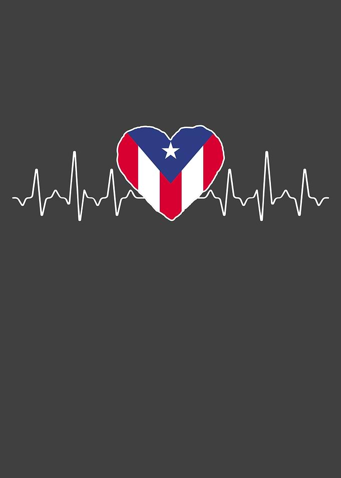 Puerto Rico Heartbeat Flag