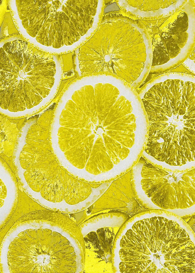 Metallic Lemon Yellow Deco