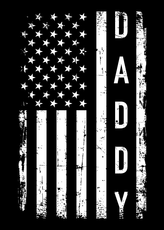 Daddy with US american fla