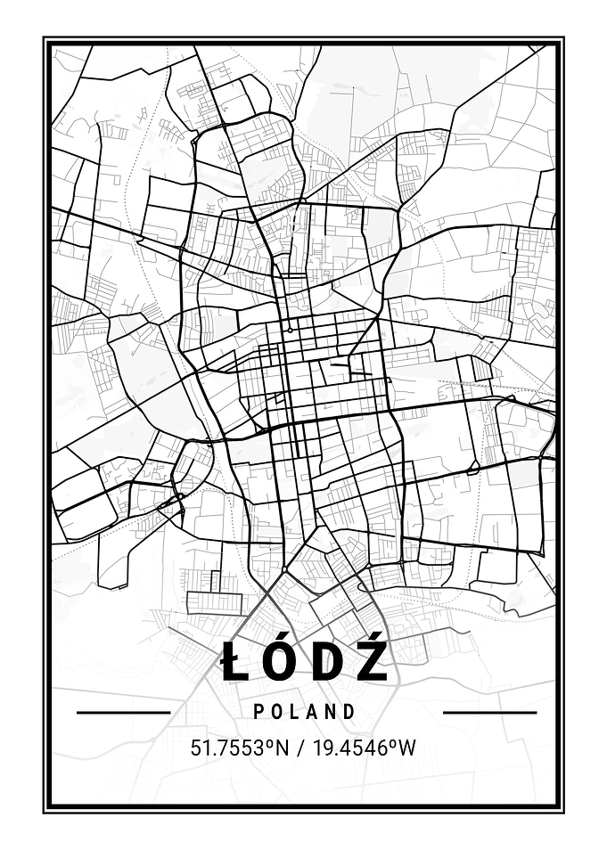 Lodz Light City Map