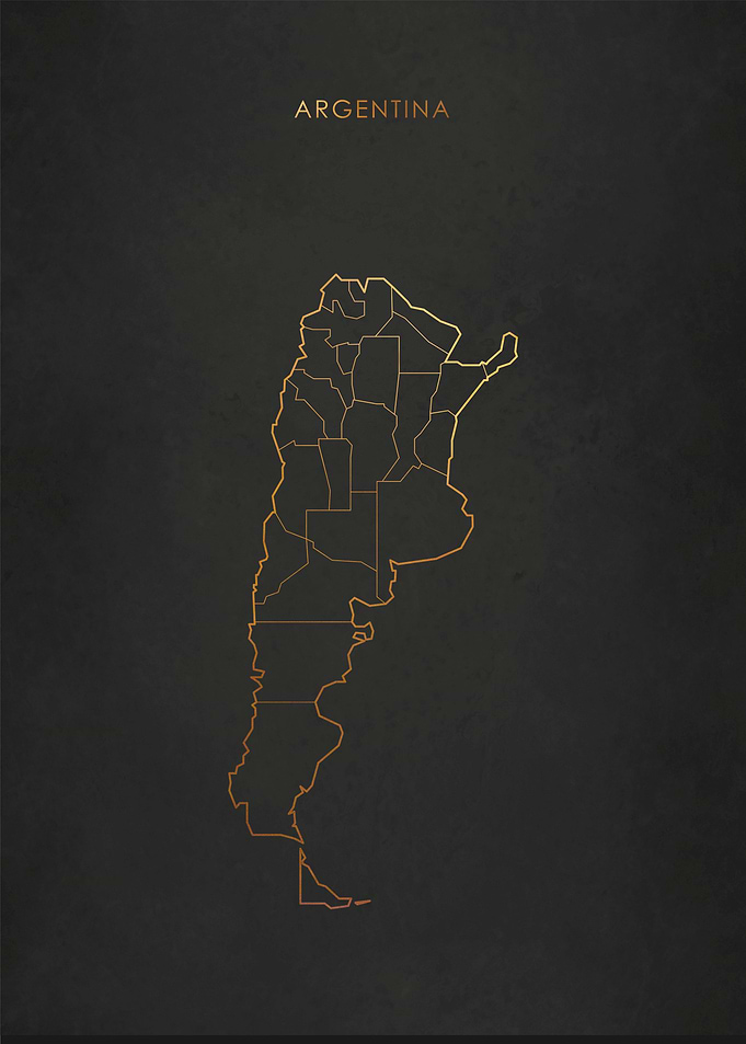 Gold Argentina Map