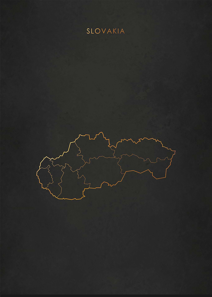 Gold Slovakia Map