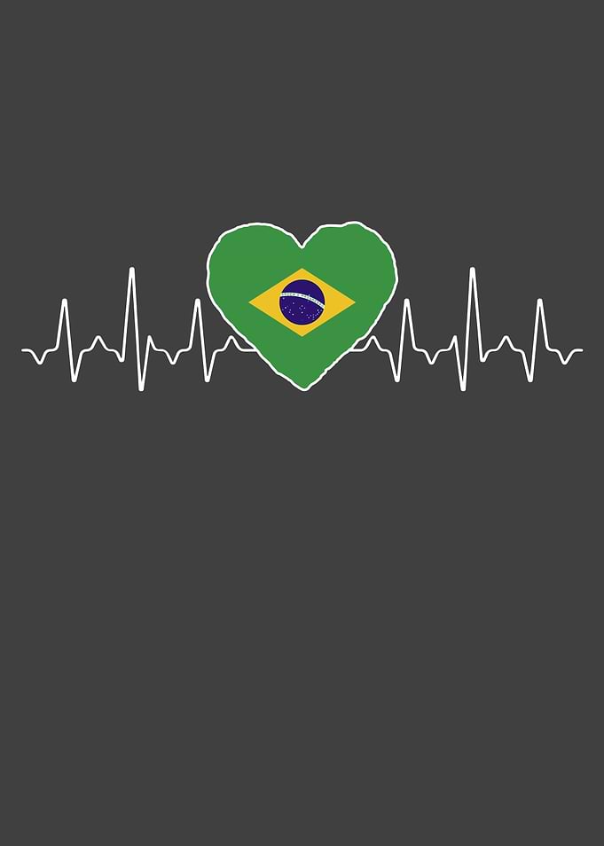 Brazil Heartbeat Flag