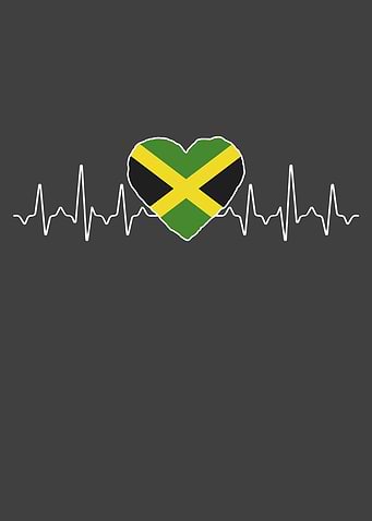Jamaica Heartbeat Flag