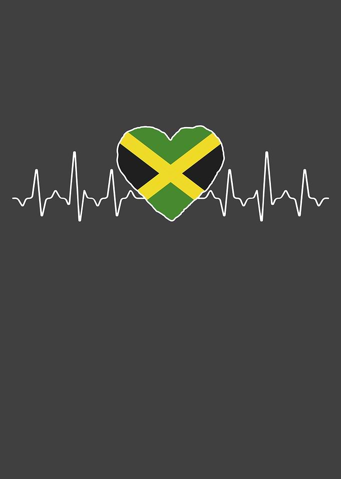 Jamaica Heartbeat Flag