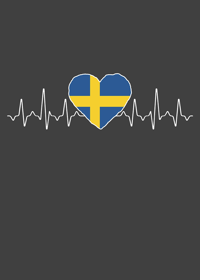 Sweden Heartbeat Flag