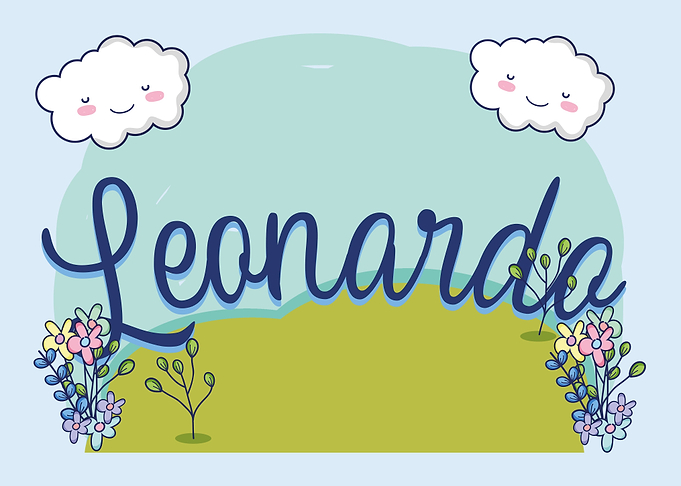 LEONARDO Baby Name Sign