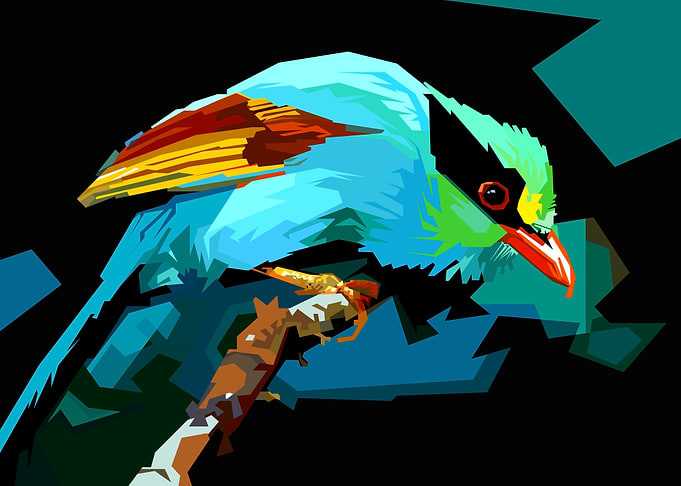 Night Bird In Blue Light