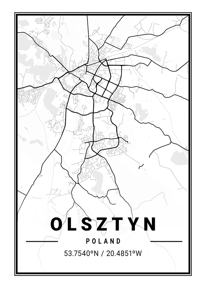 Olsztyn Light City Map