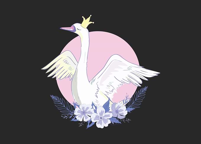 Cute Lovely swan