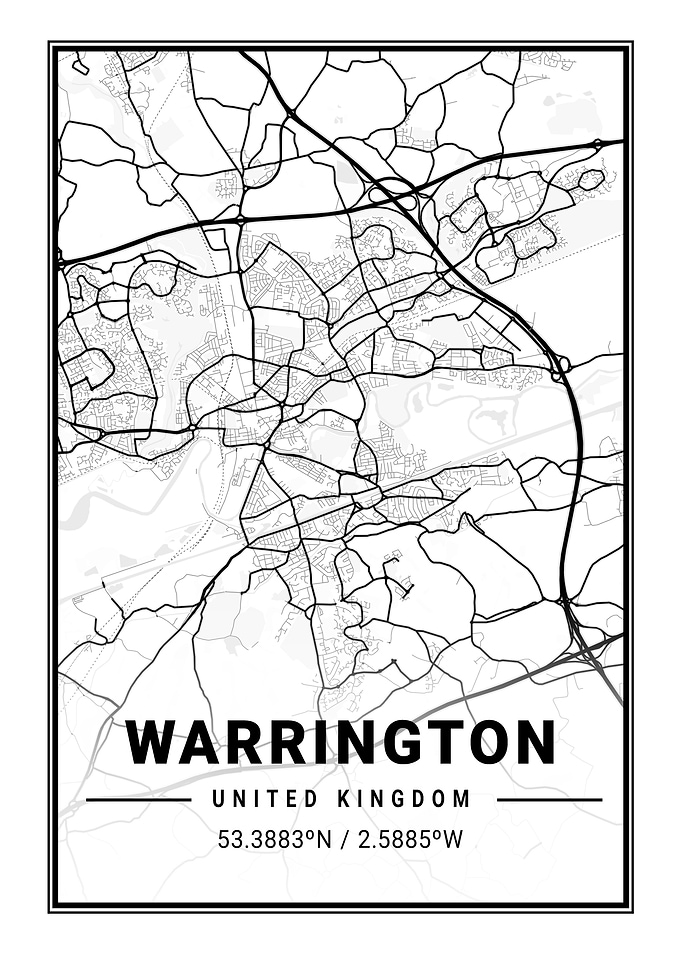 Warrington Light City Map