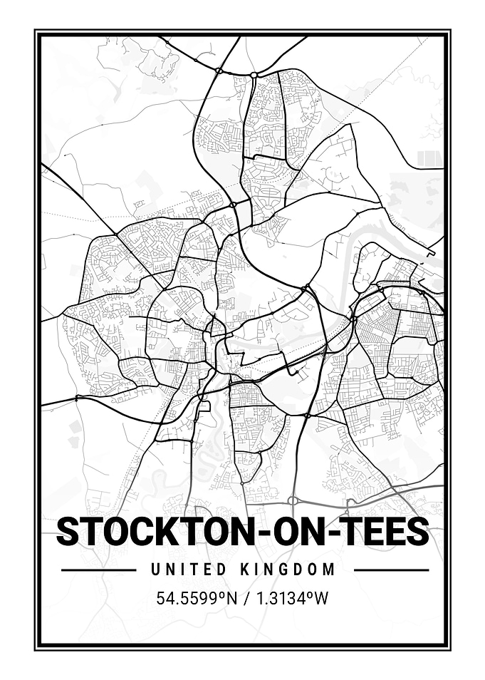 Stockton On Tees Light Map