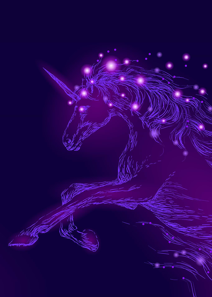glowing unicorn