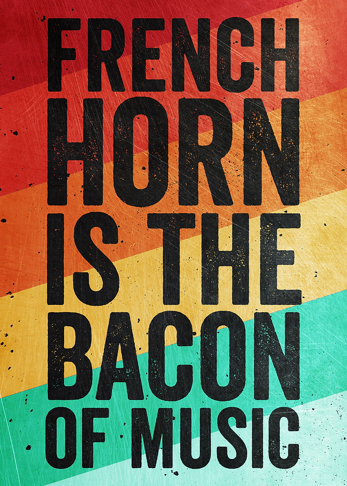 French Horn Retro Vintage