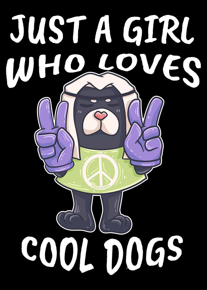 Hippie Dog Cool Woman