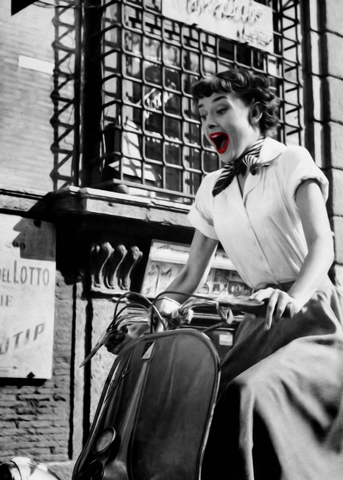 Audrey Hepburn Lips Red