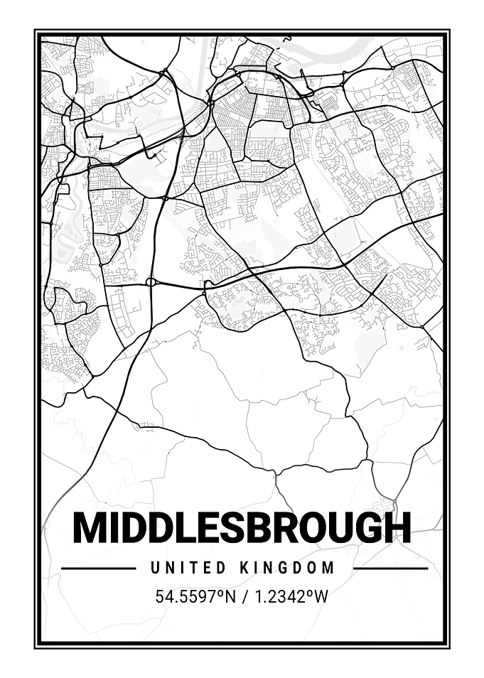 Middlesbrough Light Map