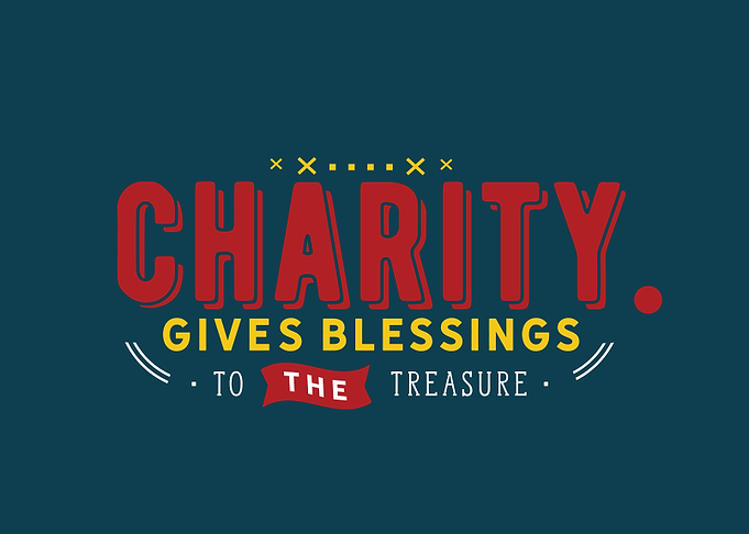 Charity gives blessings