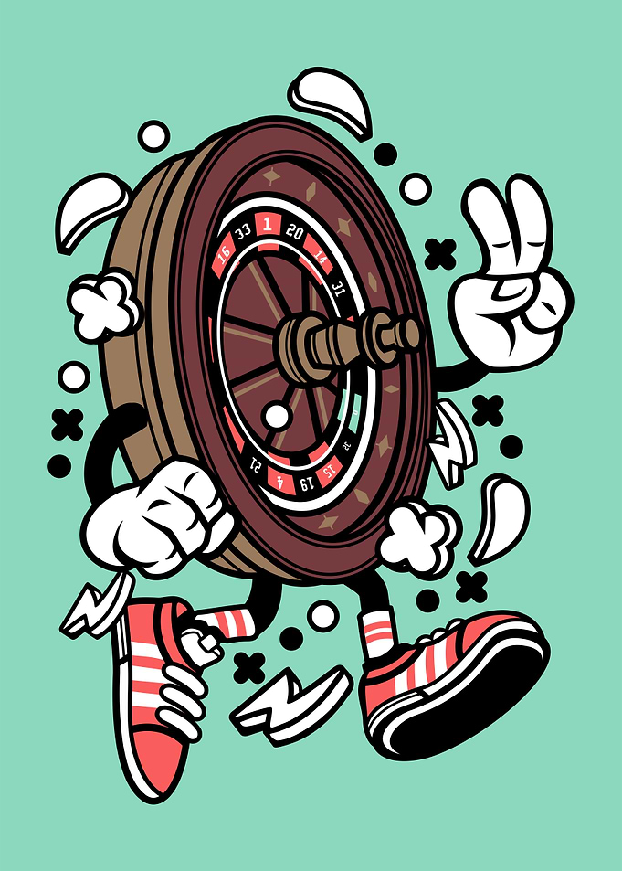 Cartoon Gamblin Man