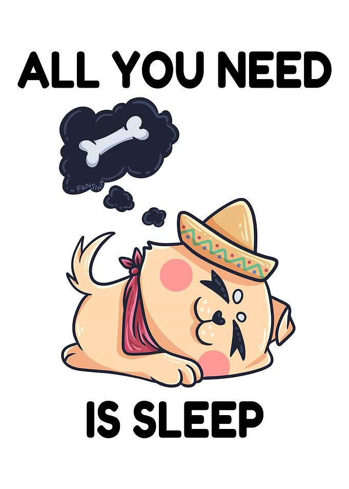 Dog bone dream sleep