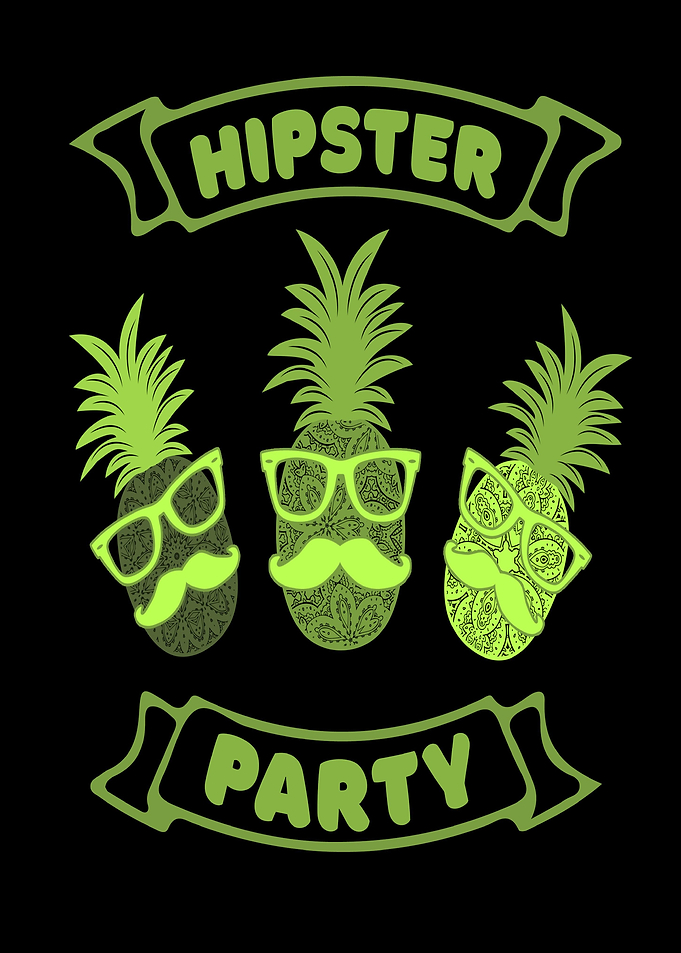 Hipster pineapple party