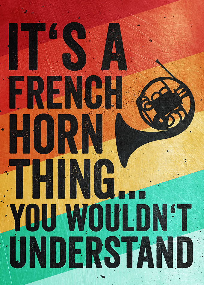 French Horn Retro Vintage
