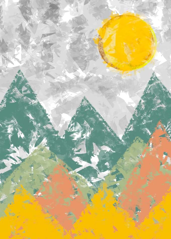Sun Over Mountains