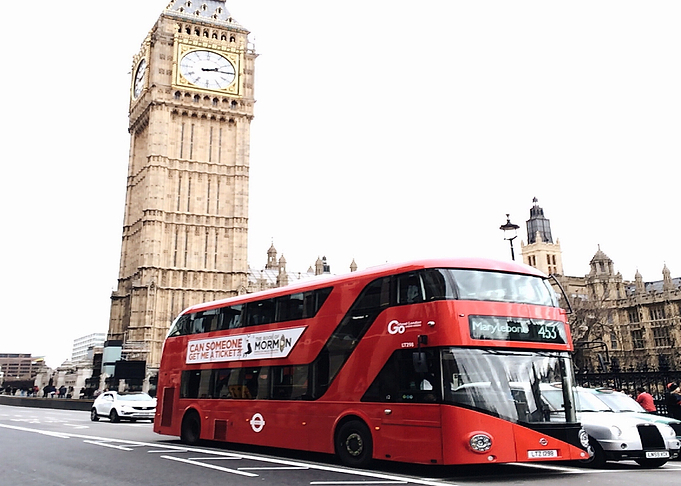 big red bus