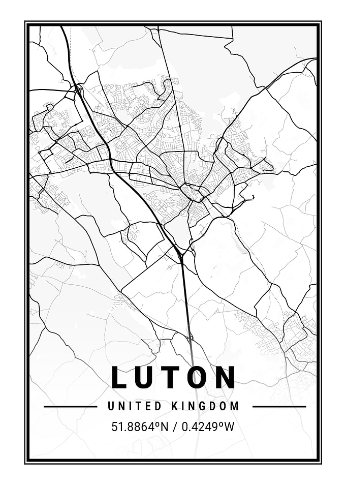 Luton Light City Map