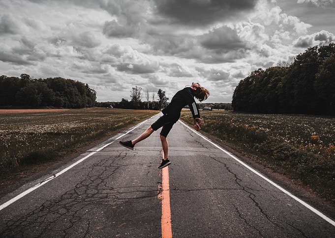 Floating in the air