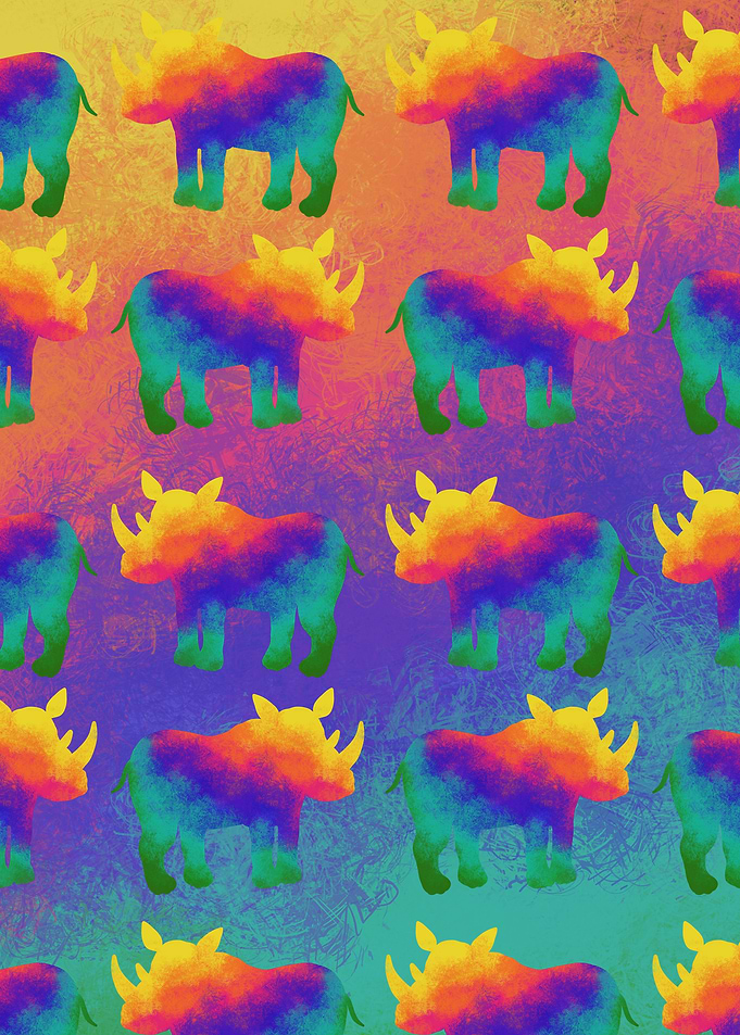 Rainbow Rhino Stampede