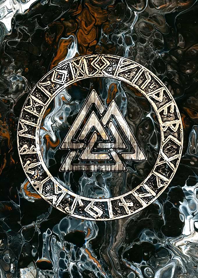 ACRYL VALKNUT CIRCLE RUNE
