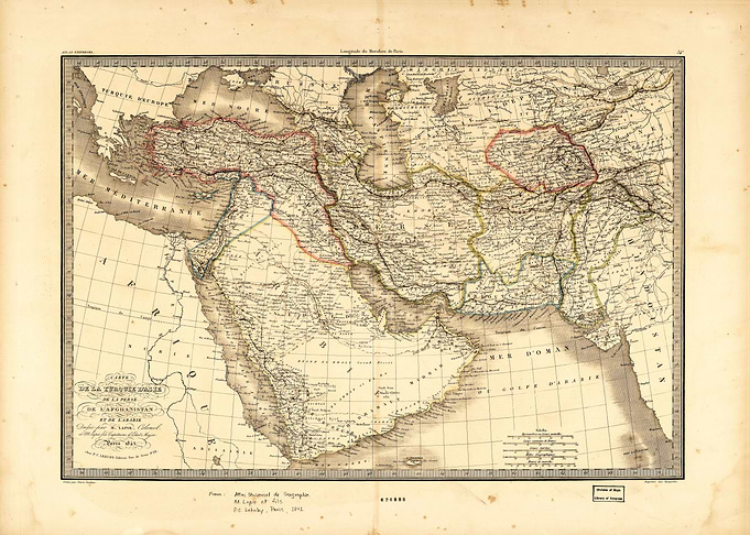 Middle East Map 1842