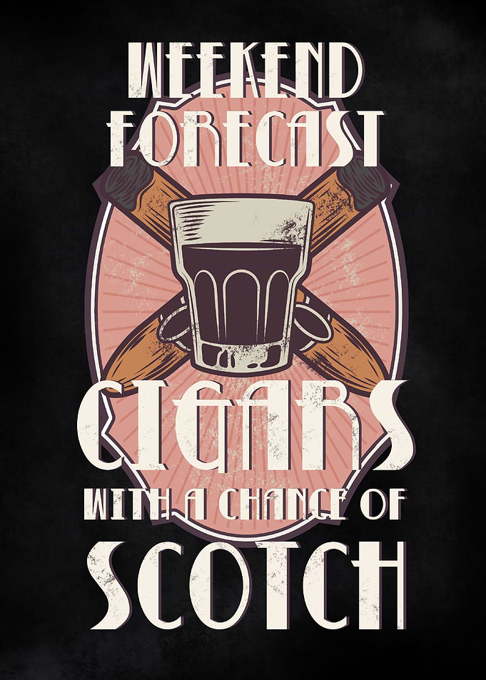 Smoking Cigar And Scotch