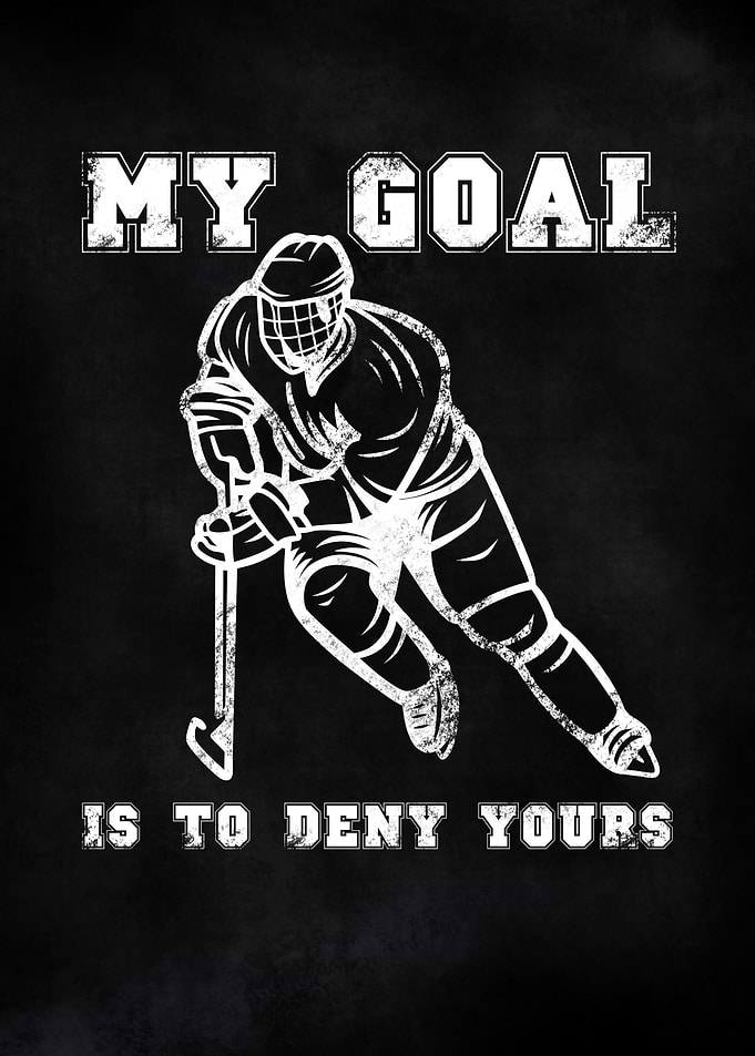 Funny Ice Hockey Player