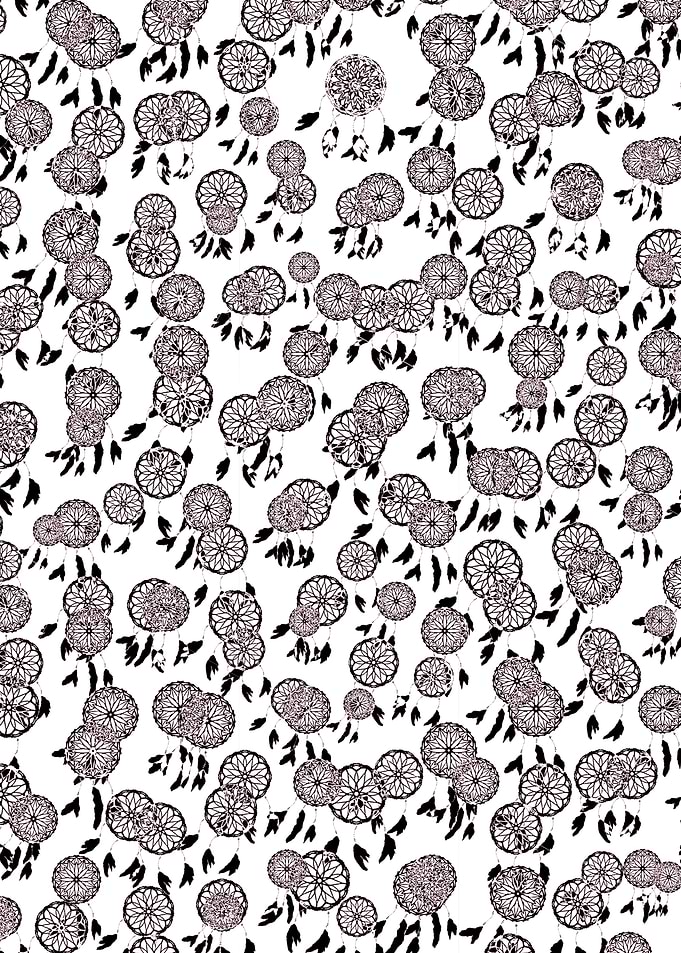 Dreamcatcher Print White