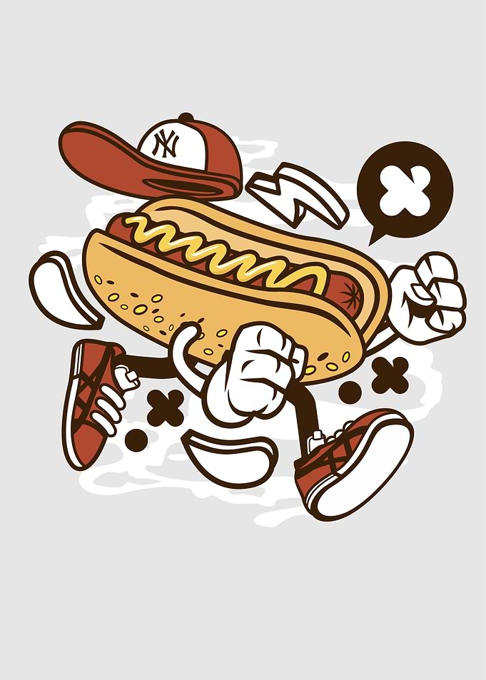 Cartoon Hotdog