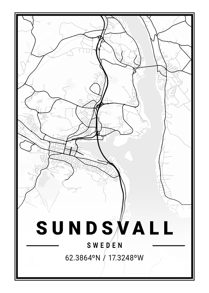 Sundsvall Light City Map