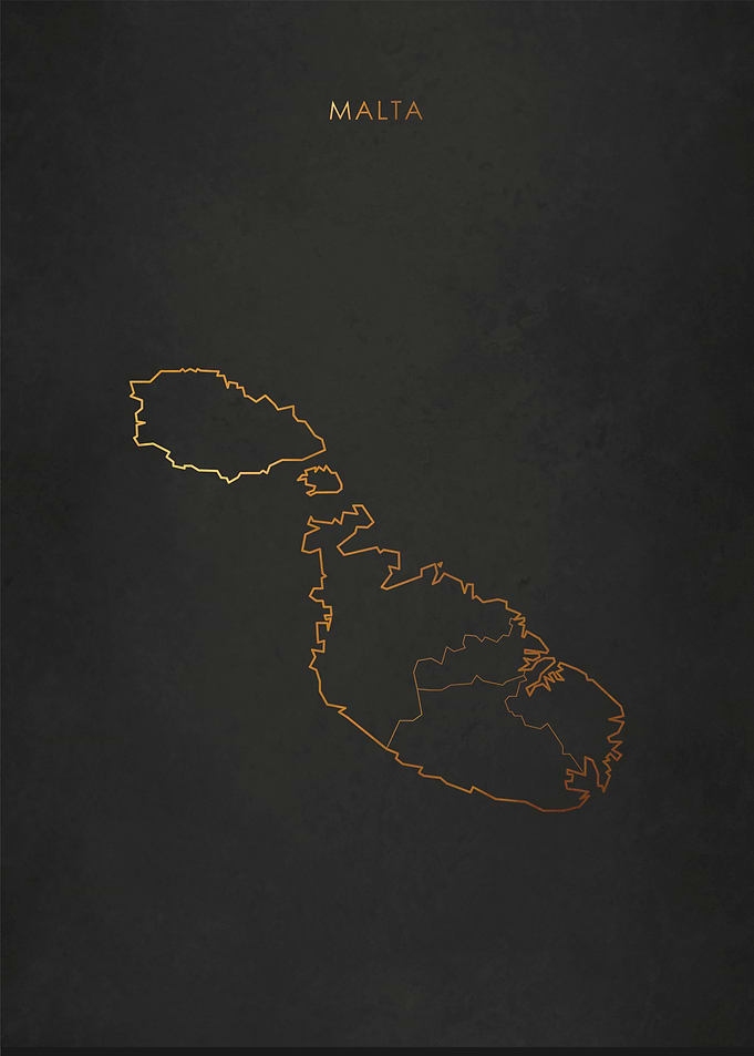 Gold Malta Poster