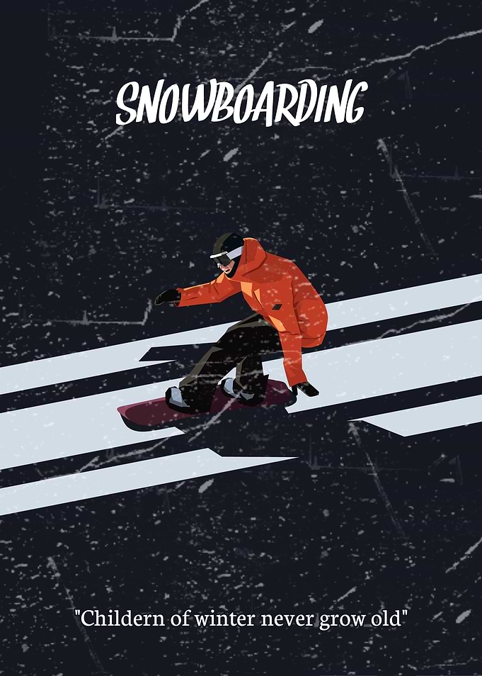 Snowboarding on dark