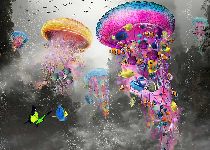 Misty Electric Jellyfish
