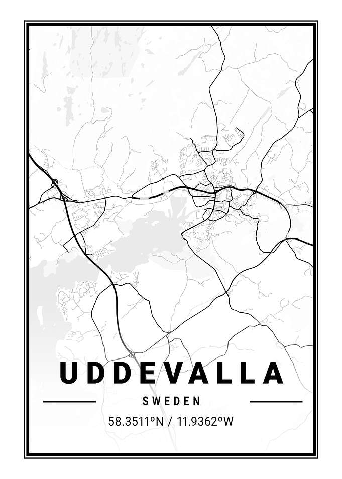 Uddevalla Light City Map