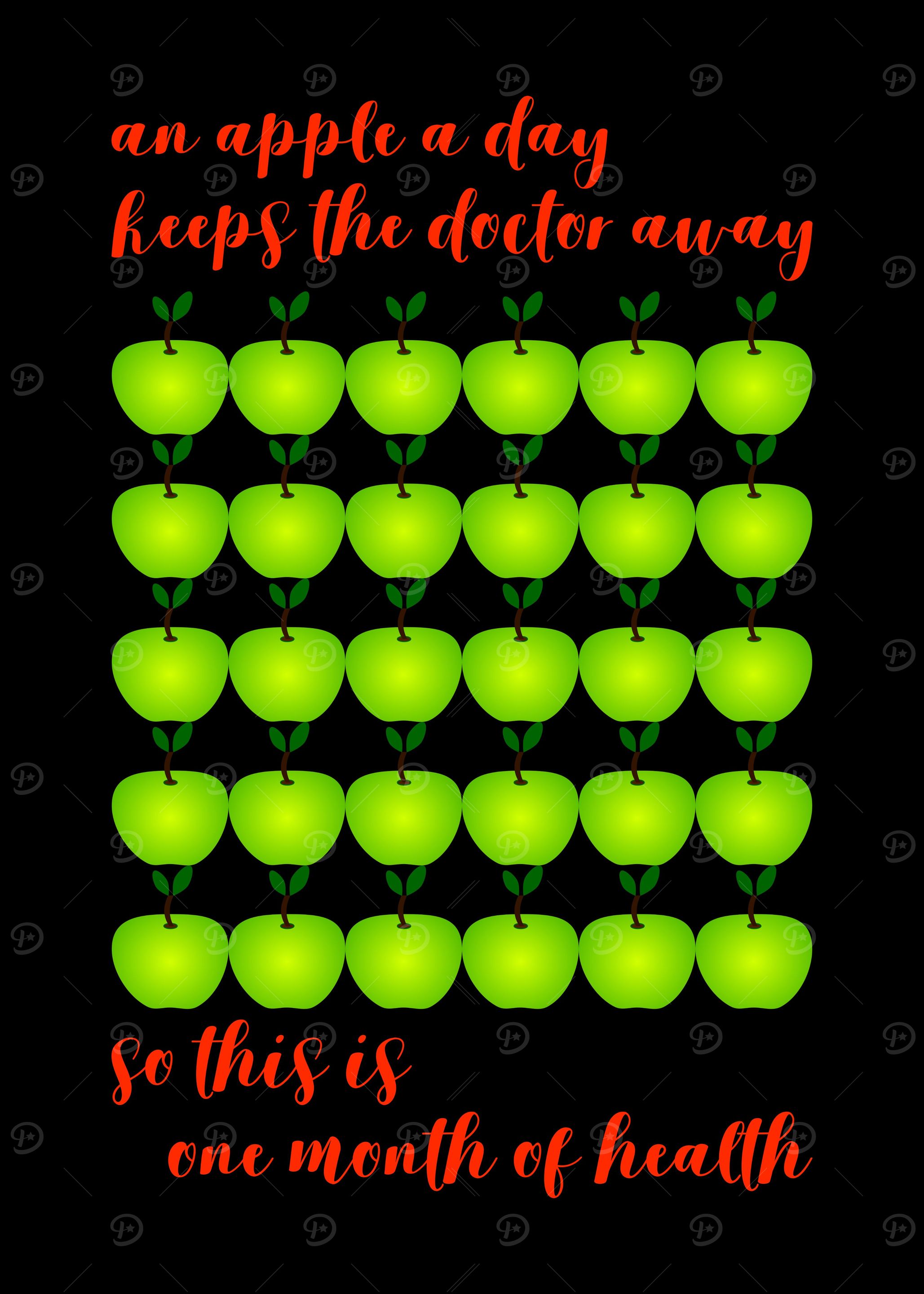 Apples for Health Saying