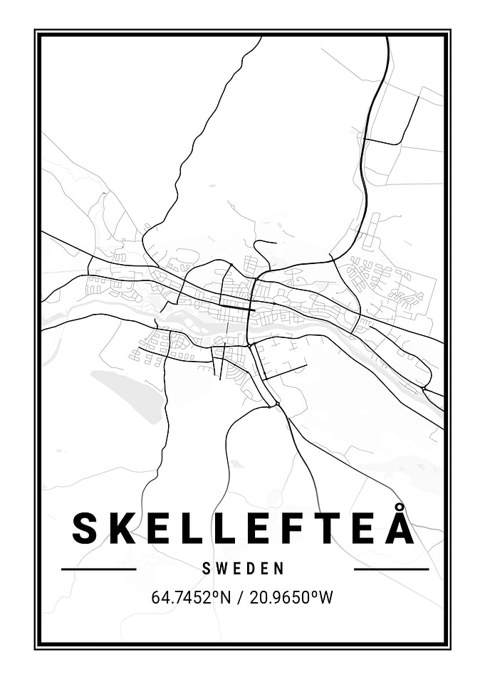 Skelleftea Light City Map