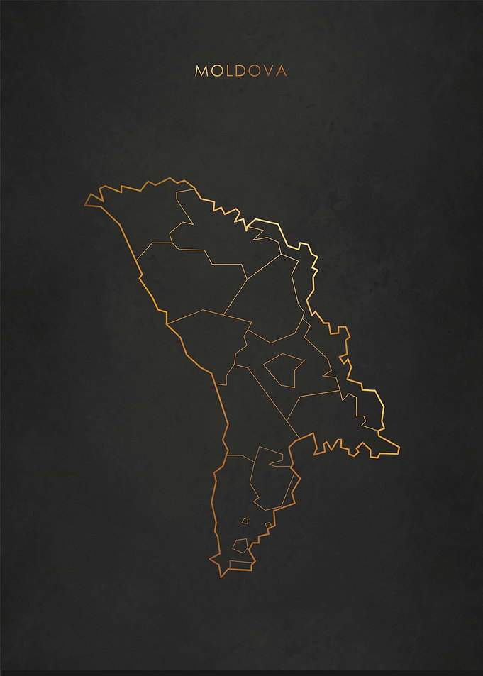 Gold Moldova Map